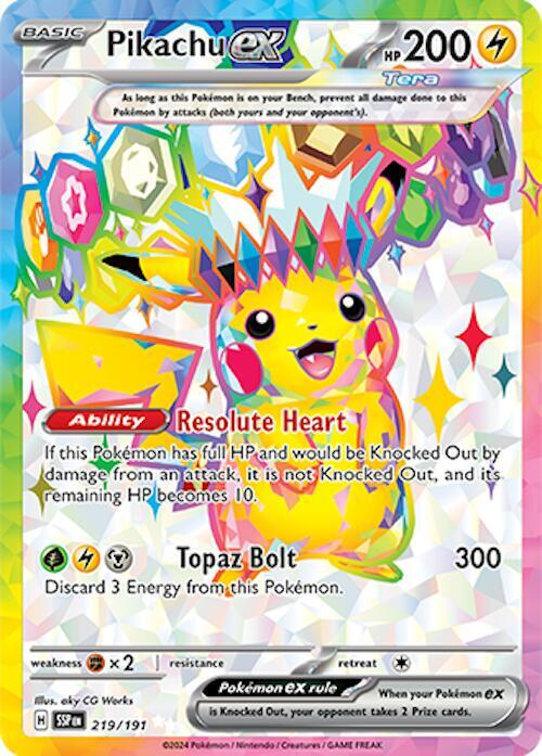 Pikachu ex Pokémon card