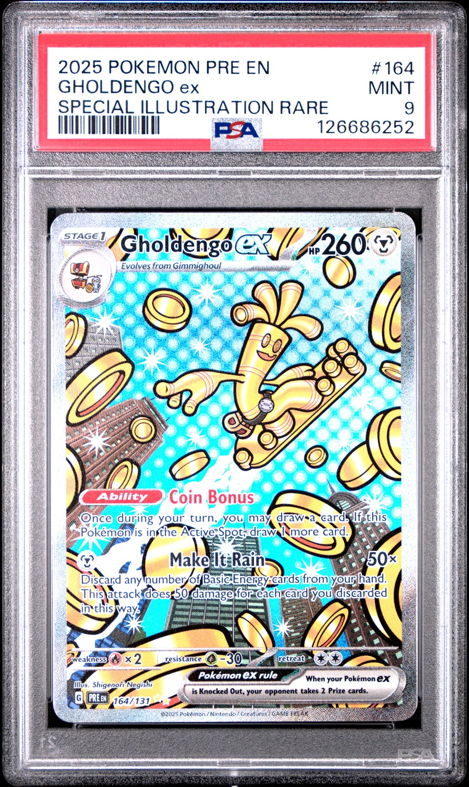 Gholdengo ex PSA 9 slab